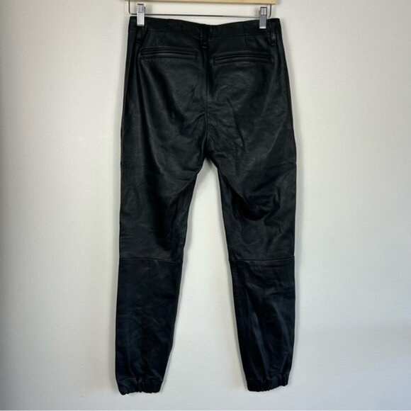 Rag & Bone Pajama Genuine Lamb Leather Black Jogger Pants sz 24 - Picture 4 of 8